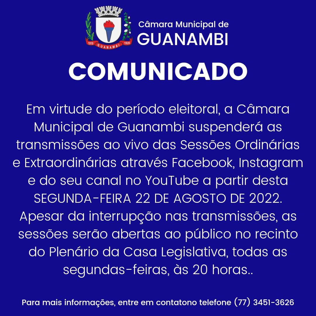 CÂMARA SUSPENDERÁ AS TRANSMISSÕES DAS SESSÕES