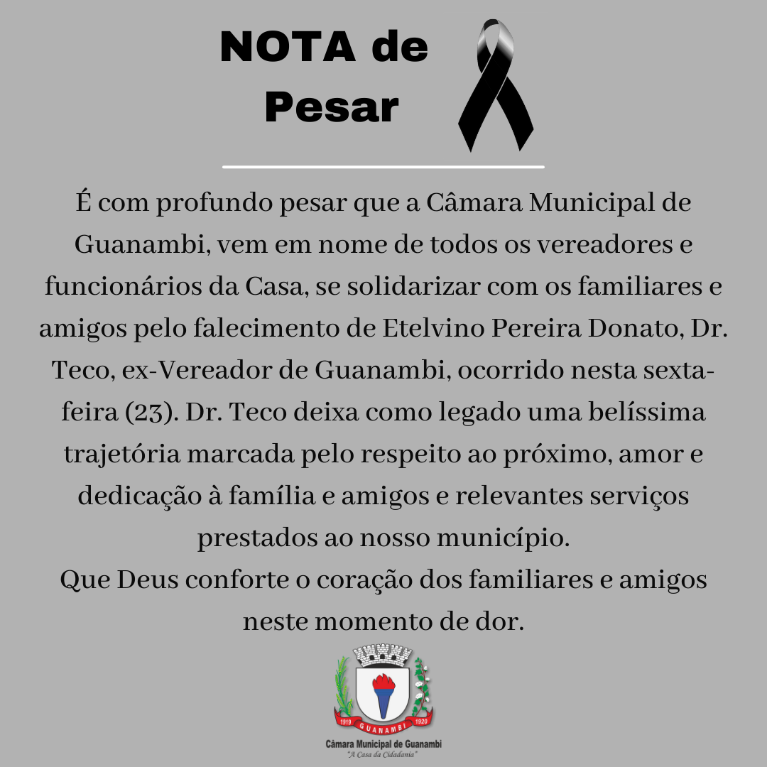 NOTA DE PESAR